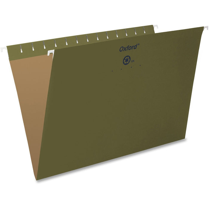 Pendaflex Hanging File Folder - Legal - 8 1/2" x 14" Sheet Size - Steel - Green - Recycled - 25 / Box