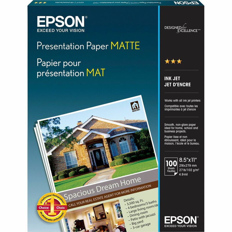 Presentation Paper Matte - 8.5" x 11" - 100 Sheets