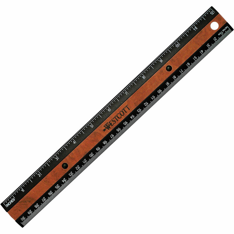 Westcott 12" KleenEarth Faux Burled Wood Ruler