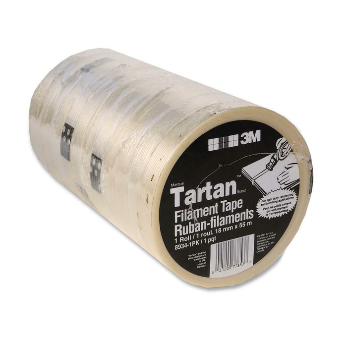 3M Scotch Tartan Filament Tape - 0.71" (18 mm) Width x 60.1 yd (55 m) Length - 3" Core - 1 Each