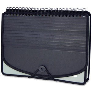 Winnable Expanding Presentation File - Letter - 8 1/2" x 11" Sheet Size - 13 Pocket(s) - Polypropylene - Black - 1 Each