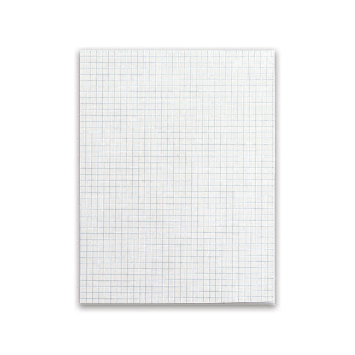 Offix White Paper Pad - Quad Ruled - 8 1/2" x 11" - White Paper - 5 / Pack