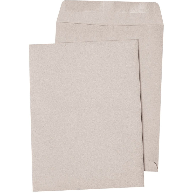 Supremex Kraft Press to Seal Catalogue Envelope - Catalog - #7 - 12" Width x 9" Length - 24 lb - Gummed Flap - Kraft - 5 Pack - Natural Kraft