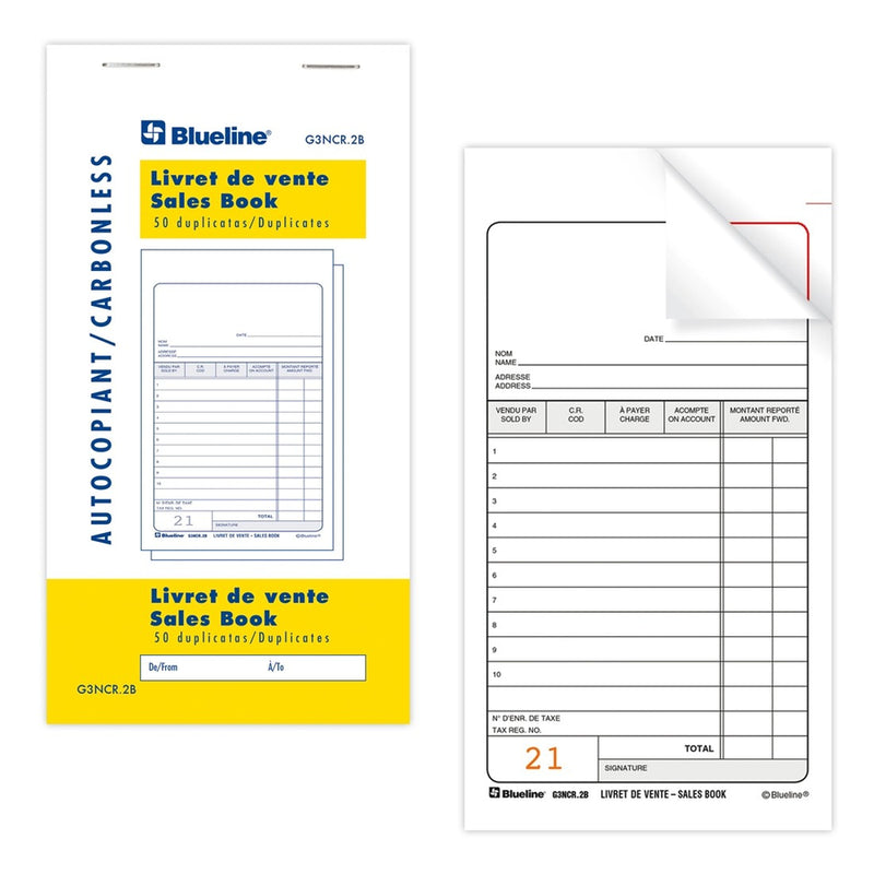 Blueline Sales Orders Book - Bilingual (Eng/Fr)