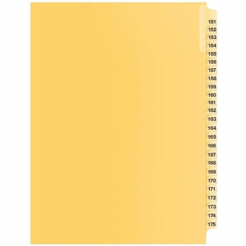 Quest Index Divider - Digit - 101 to 175 - Letter - 8 1/2" Width x 11" Length - Buff Divider - 1 Set/25