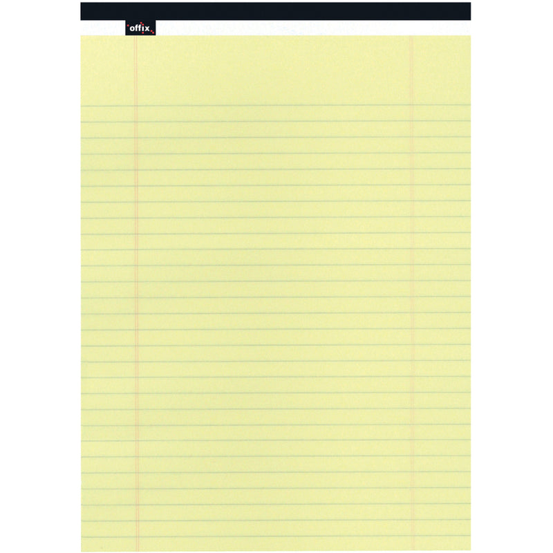 Offix Notepad - 50 Sheets - 8 1/2" x 14" - Yellow Paper - 1 each