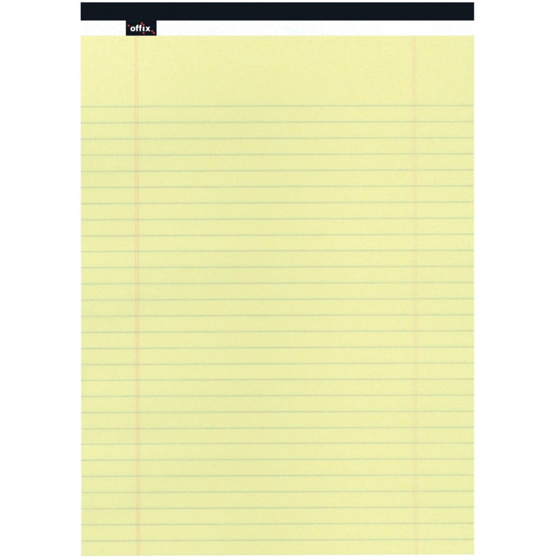 Offix Notepad 50 Sheets - 5" x 8 3/4" - Yellow Paper - 1 Each