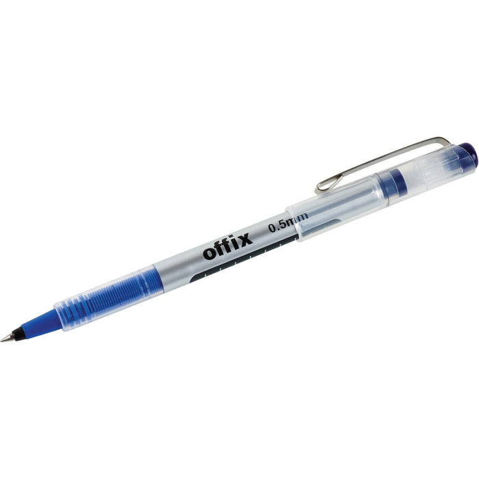 Offix Rolling Ballpoint Pen - Blue Liquid Ink - 0.5mm - 1 Each