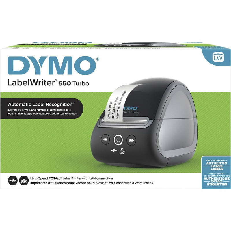 Dymo LabelWriter 550 Direct Thermal Printer - Monochrome - Label Print - Ethernet - USB - USB Host - Black - The Supply Room