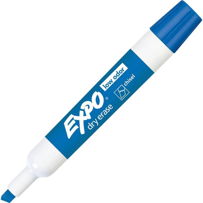 EXPO Large Barrel Dry-Erase Markers - Bold Marker Point - Chisel Marker Point Style - Blue - 1 each