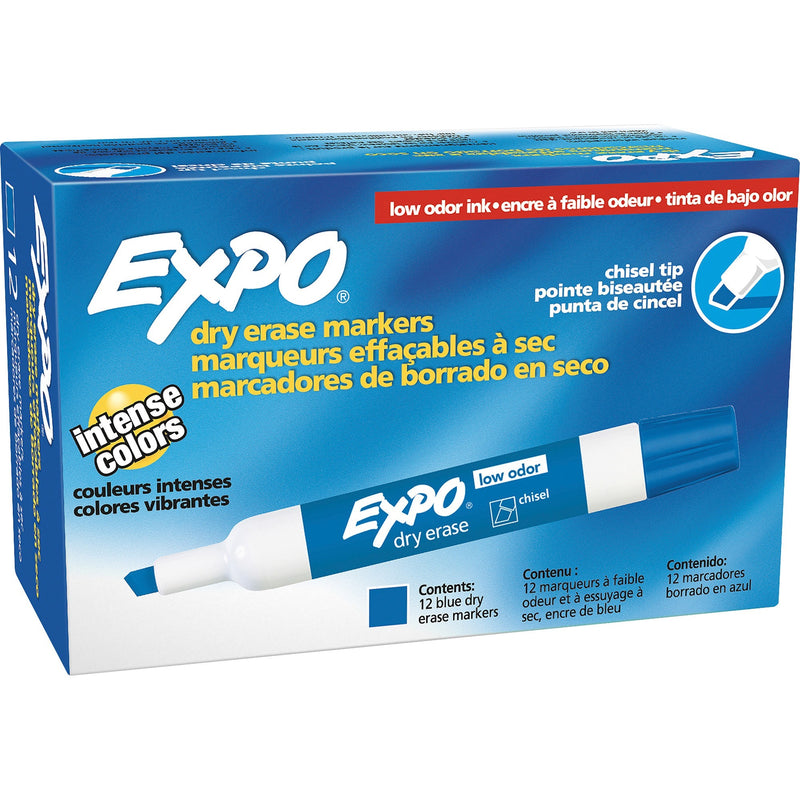 EXPO Large Barrel Dry-Erase Markers - Bold Marker Point - Chisel Marker Point Style - Blue - 1 each