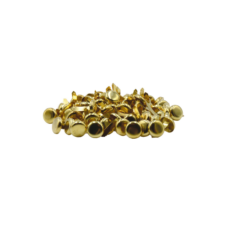 Westcott Brass Paper Fasteners - 1/2" - 100 Pack