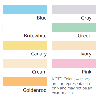 Lettermark® Colors Vellum Bristol - 11" x 17", 67LB, 250/ream - The Supply Room