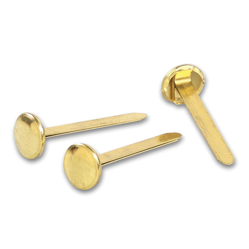 ACCO Brass Plated Paper Fasteners - 1-1/4" Shank - 100 Pack