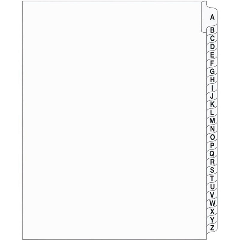 Supreme Litigation Tabs 26th Cut Alpha Set 11" White A-Z