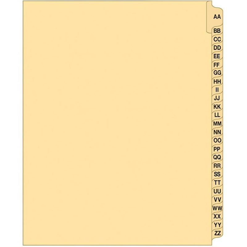 Supreme Litigation Tabs 26th Cut Double Alpha Set 11" Buff AA-ZZ
