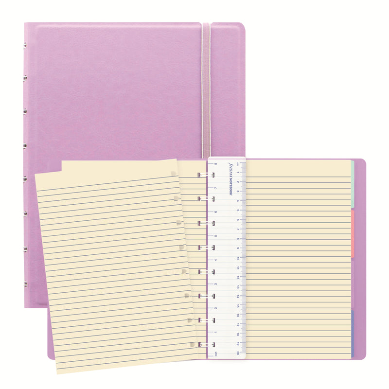 Filofax Ruled Refillable Notebook - 8-1/4" x 5-3/4" - Orchid - 112 pages