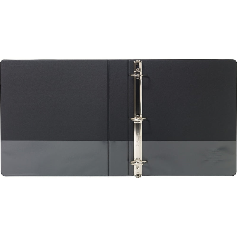 Standard Binder with Label Holder and D-Rings - 1-1/2" - Black