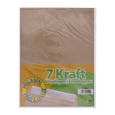 Peal & Seal Kraft Envelopes, 9x12" - 7pcs / Pack