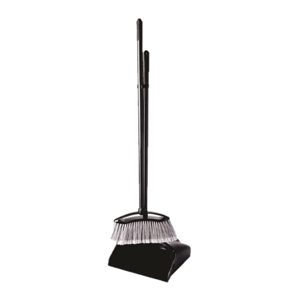 Dustpan & Broom Set - 30*26cm Dustpan, 85mm Bristle, 75cm Metal Handle - 1 Set