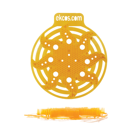 Tropical Orange Power Urinal Screens, Lasts 30 Days - 2 pcs/bag, 5b/bx