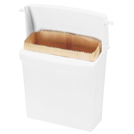 7" X 4" x 10" Brown Waxed Sanitation Bags - 500 pcs