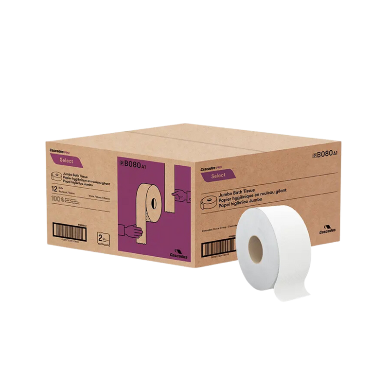 Jumbo Toilet Paper - B080 - 3.3" x 500', 2 Ply