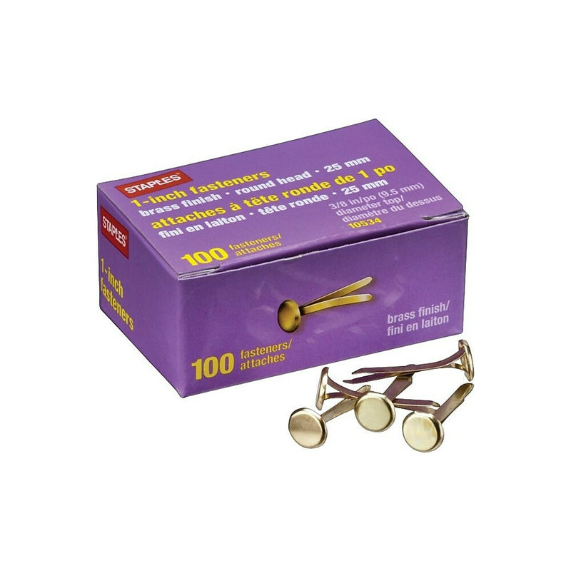 Staples Brass Fasteners - 1"