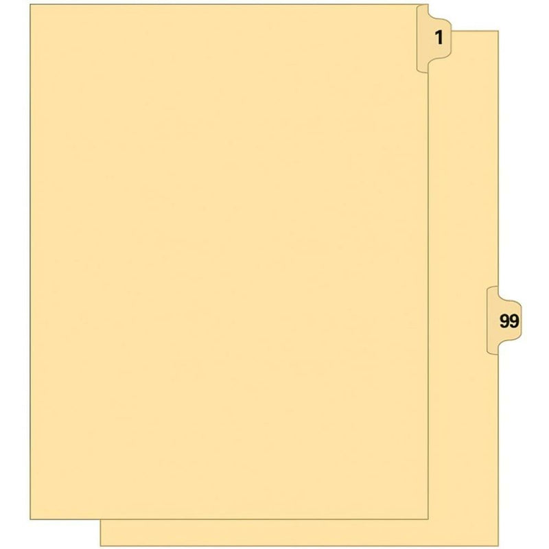 Supreme Litigation Tabs 15th Cut Numeric Singles 11" Buff #4