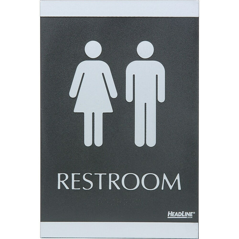 Headline Sign Century Series ADA Sign, "Restroom"
