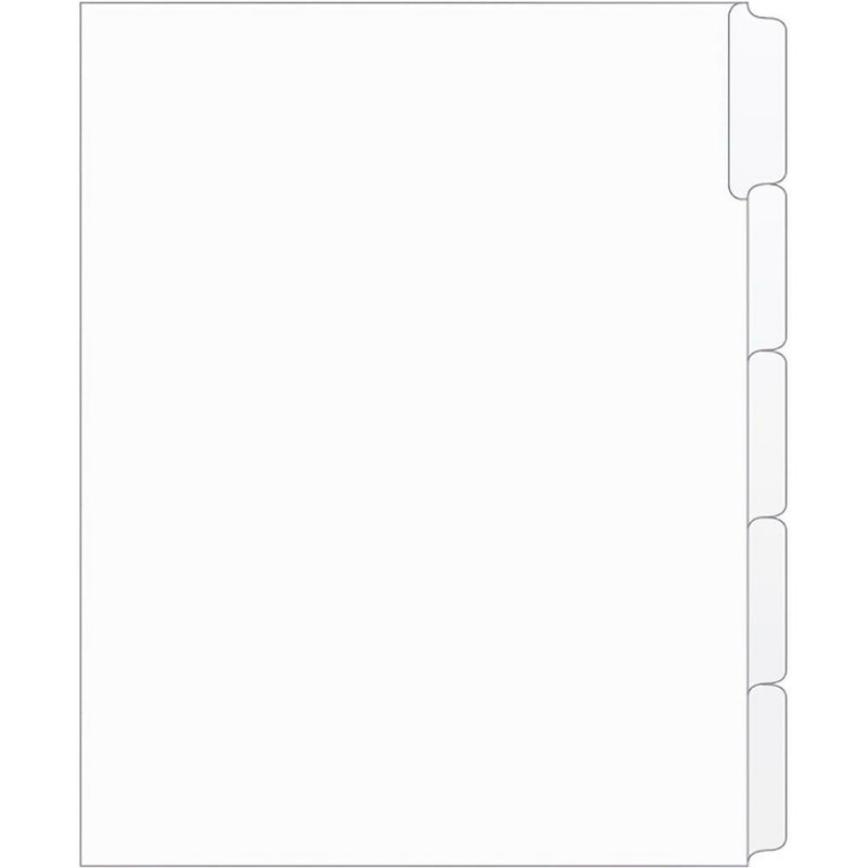 Supreme Litigation Tabs 5th Cut Set 11" White Blank