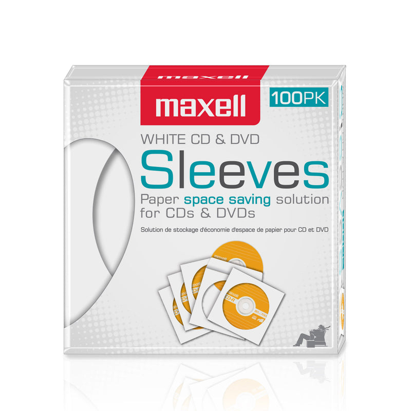 Maxell CD-402 CD/DVD Sleeves (100-Pack) - The Supply Room