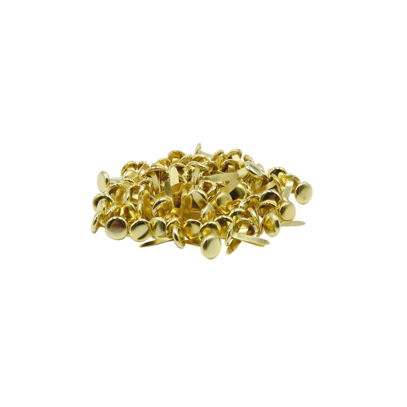 Westcott Brass Paper Fasteners, 1/2" - 100 Pack