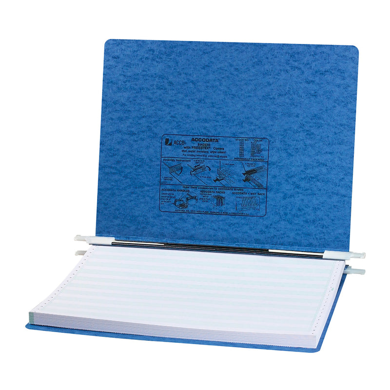ACCO Presstex Data Binder - 14-7/8" x 11" Sheet Size - 14-3/8" Centre - Burst/Unburst - Blue