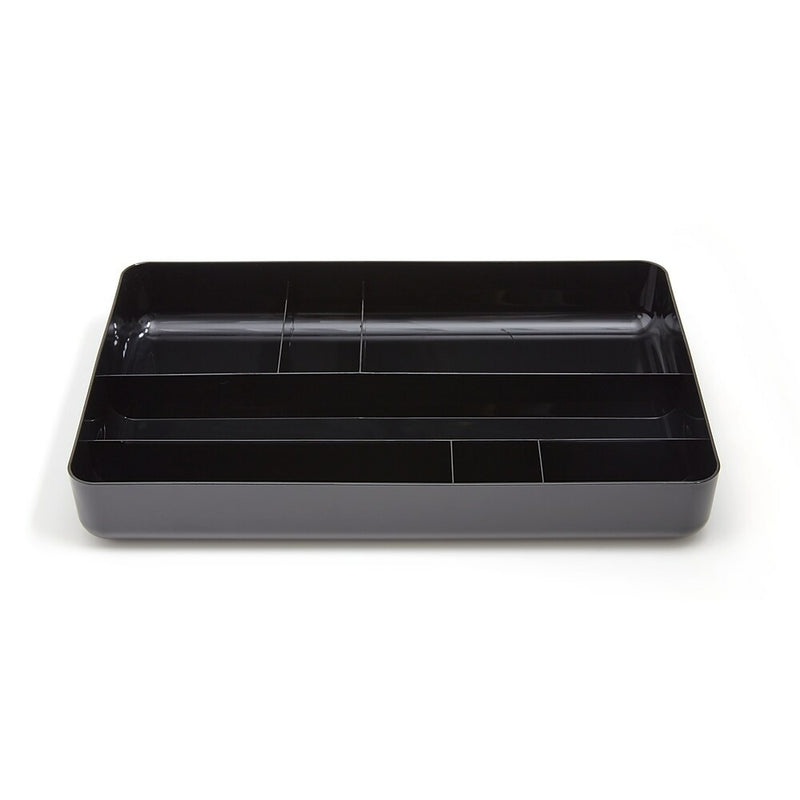 TRU RED 7-Compartment Plastic Drawer Organizer - Black (2/pk) - The Supply Room