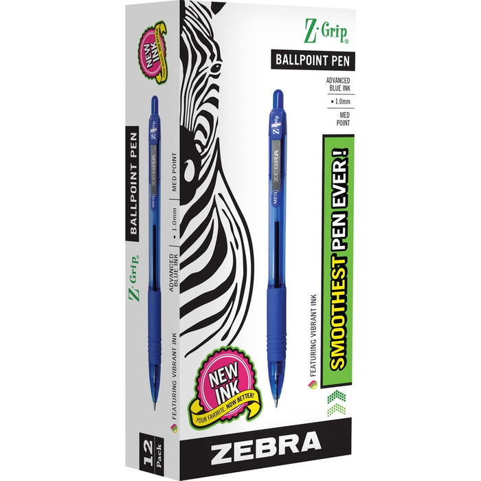 Zebra Pen Z-Grip Retractable Ballpoint Pens - 12/dz