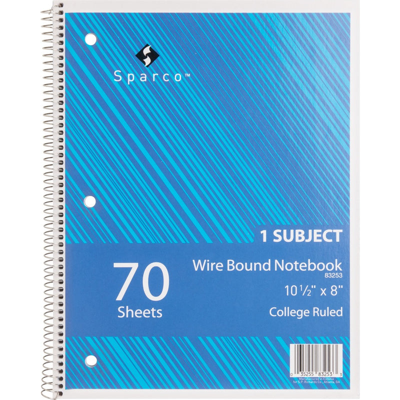 Sparco Wirebound College Ruled Notebooks - The Supply Room