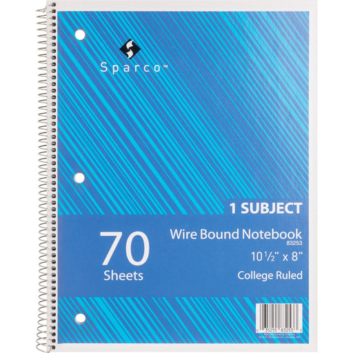 Sparco Wirebound College Ruled Notebooks - The Supply Room