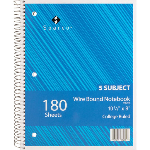 Sparco Wirebound College Ruled Notebooks - The Supply Room
