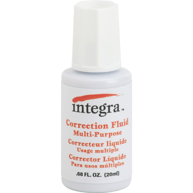 Integra Multipurpose Correction Fluid - Brush Applicator - 22 mL - White - 1 / Each