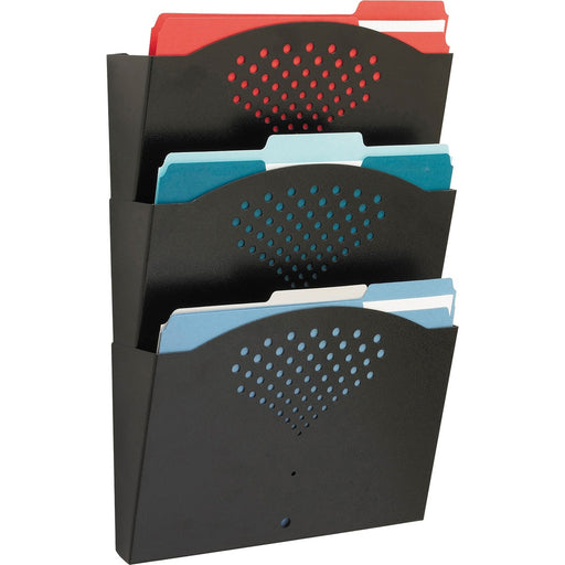 Safco Triple Letter-Size Steel Wall Pockets - The Supply Room