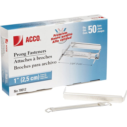 Acco Standard 2H Punch Premium Prong Fastener Set - The Supply Room