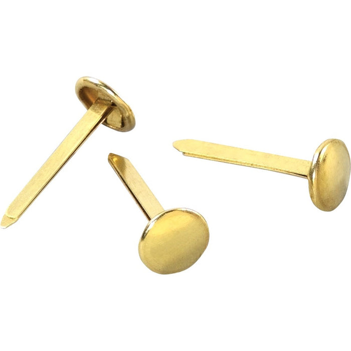 Acco Brass Fasteners - 1" (25.40 mm) Length - Flexible, Heavy Duty, Corrosion-free, Self-piercing Point, Rust Proof - 100 / Box - Brass