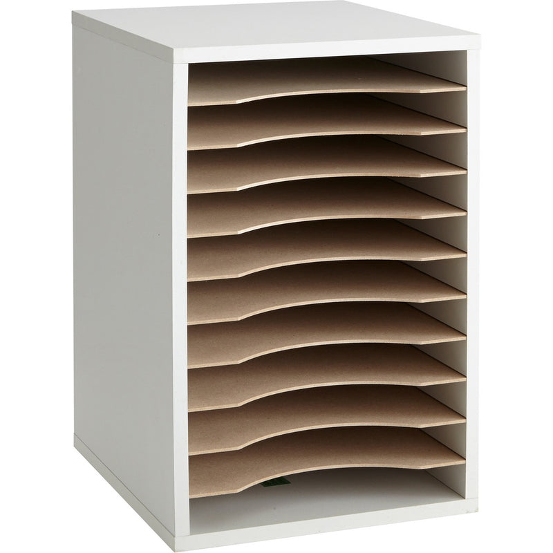 Safco Adjustable Vertical Wood Shelf Organizer - The Supply Room