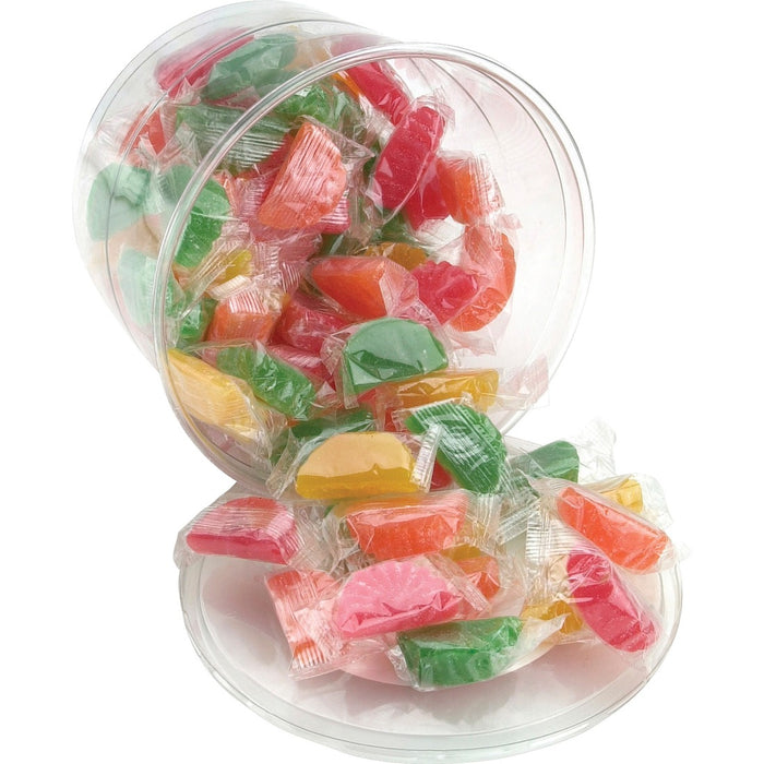 Office Snax Fruit Slice Assorted Flavor Candy Tub