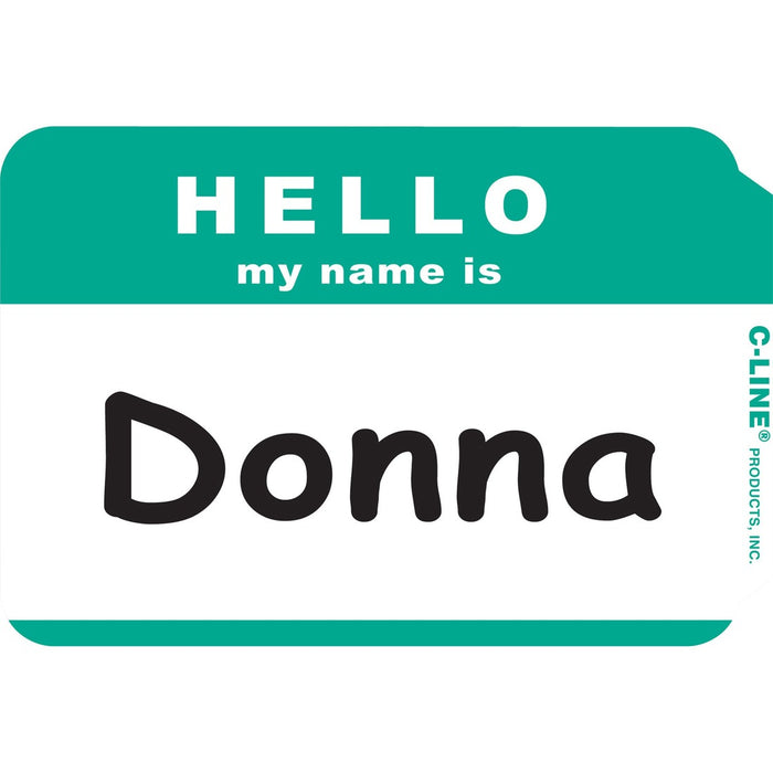 C-Line Hello My Name Is Adhesive Name Badges