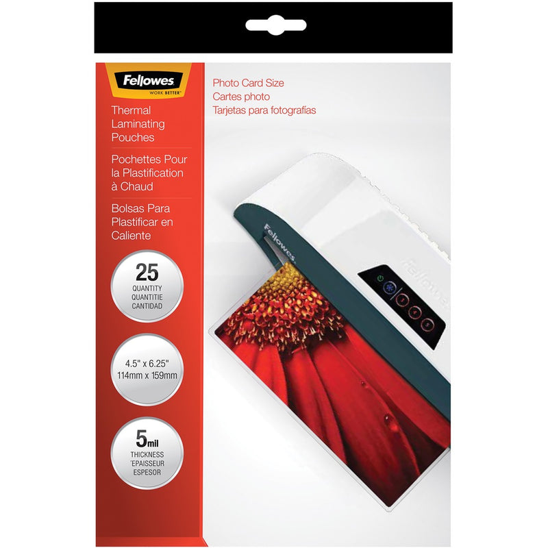 Fellowes Glossy Pouches - 5mil, Photo, 25 pack - The Supply Room