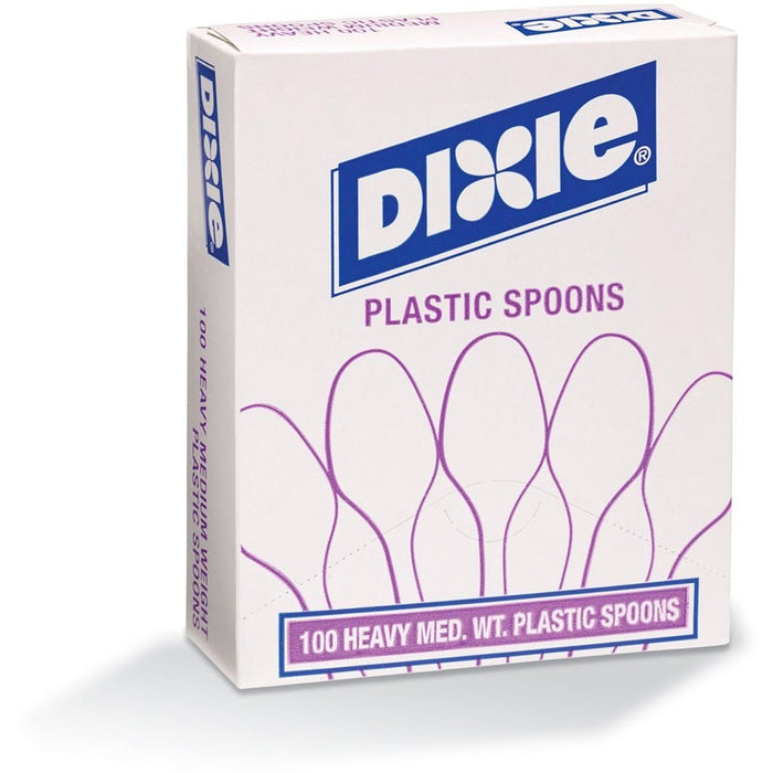 Dixie Heavy Medium-weight Disposable Soup Spoons Grab-N-Go by GP Pro