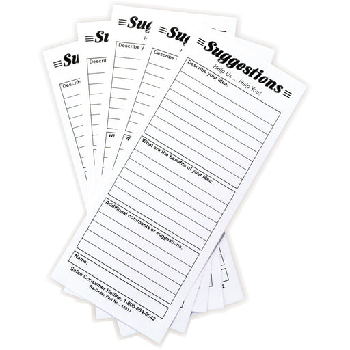 Safco Suggestion Box Card Refills - The Supply Room