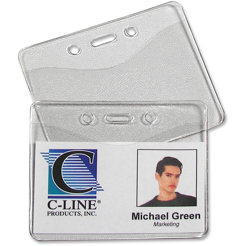C-Line Horizontal Heavy Duty Badge Holder